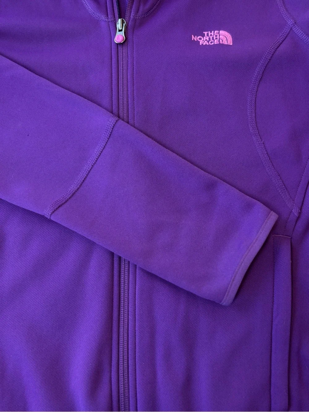 The North Face Purple Full Zip Performance Jacket Size Medium Fleece Lined